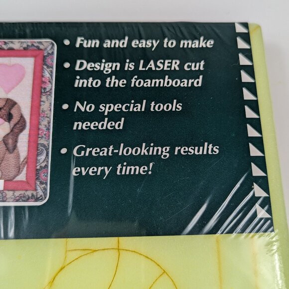 Vintage 1995 Quilt Magic No Sew Wall Hanging Kit #110 Puppy Love New Sealed - Picture 3 of 5